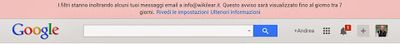 Avviso di impostazione di filtro di inoltro automatico in Gmail