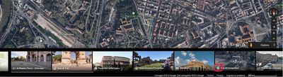 Carosello delle immagini di Google Maps con evidenziata l'Icona Tour 3D