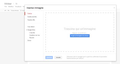 Moduli Google - Carica immagini